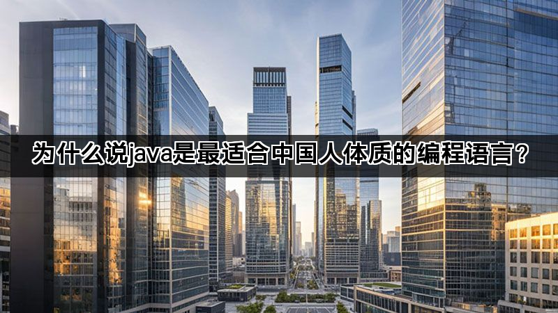 为什么说java是最适合中国人体质的编程语言？(图1)